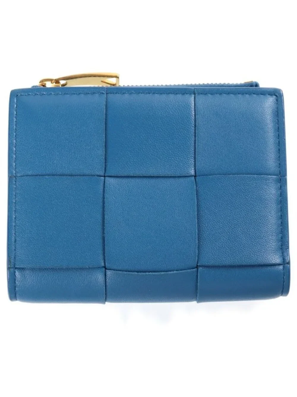 Bottega Veneta Kishi Intrecciato Bifold Wallet Blue